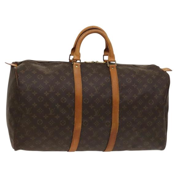 LOUIS VUITTON Monogram Keepall 55 Boston Bag M41424 LV Auth 128983 - Picture 1 of 16